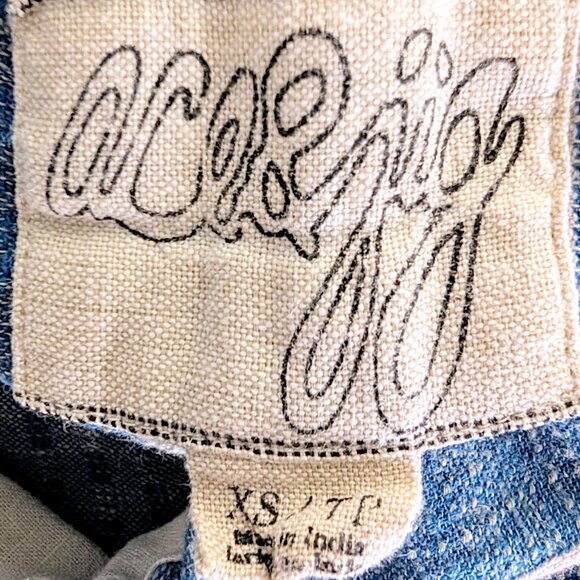 Ace & Jig Atlantic 100% cotton multi weave striped baggy crop pants womens XS - Picture 10 of 11